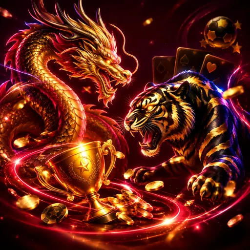 Dragon Tiger ao vivo com uma carta virada para cada lado da mesa