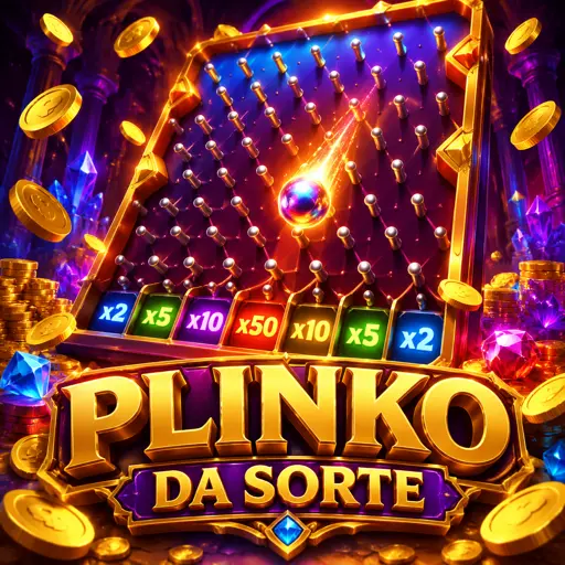 Jogo Plinko com bolinha caindo na pirâmide de multiplicadores