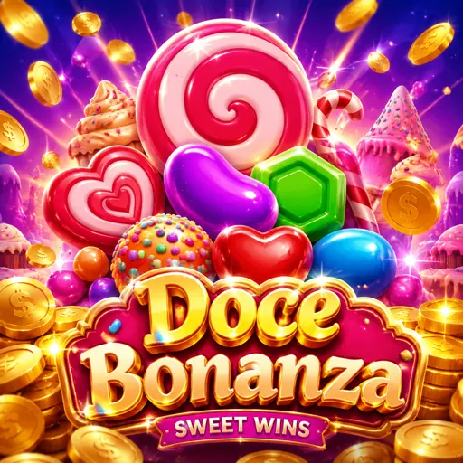 Capa do slot Sweet Bonanza com doces e frutas explosivas