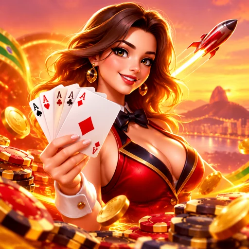 Mão de video poker com par de ases segurado na tela do jogo
